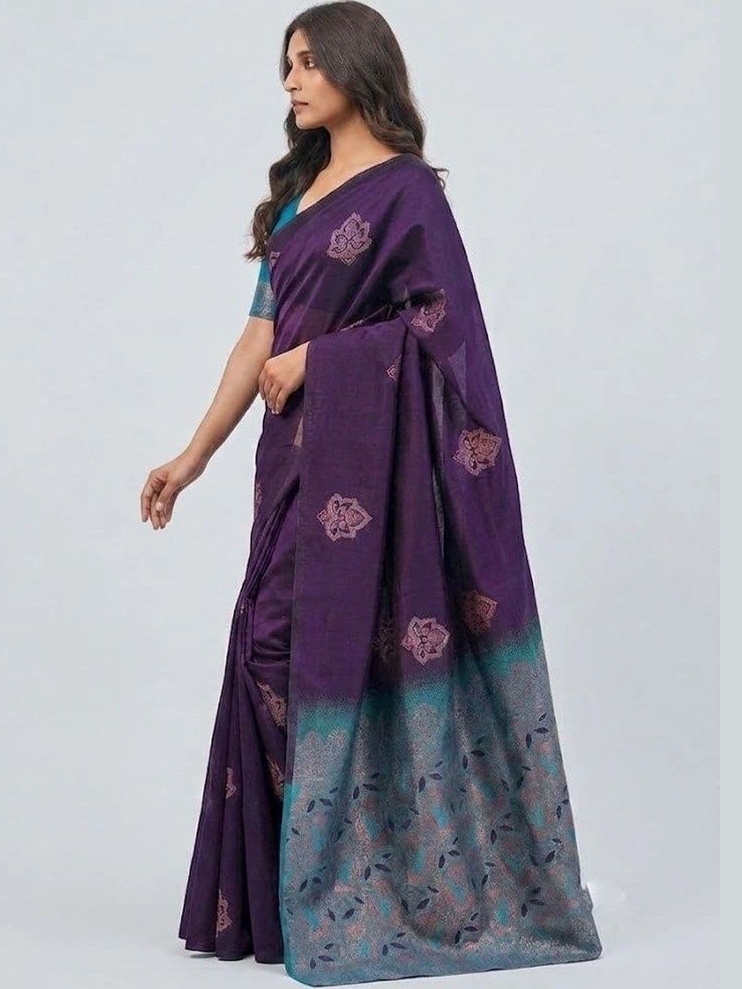 SHRIADINATH Woven Design Zari Art Silk Banarasi Saree thumbnail 5