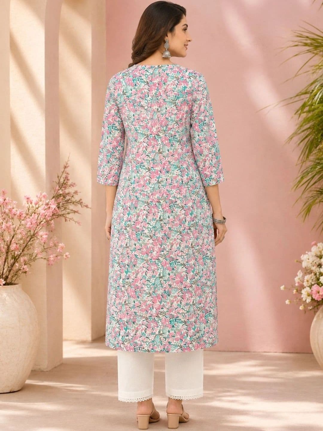 Anouk Women Floral Printed Floral Kurta thumbnail 2