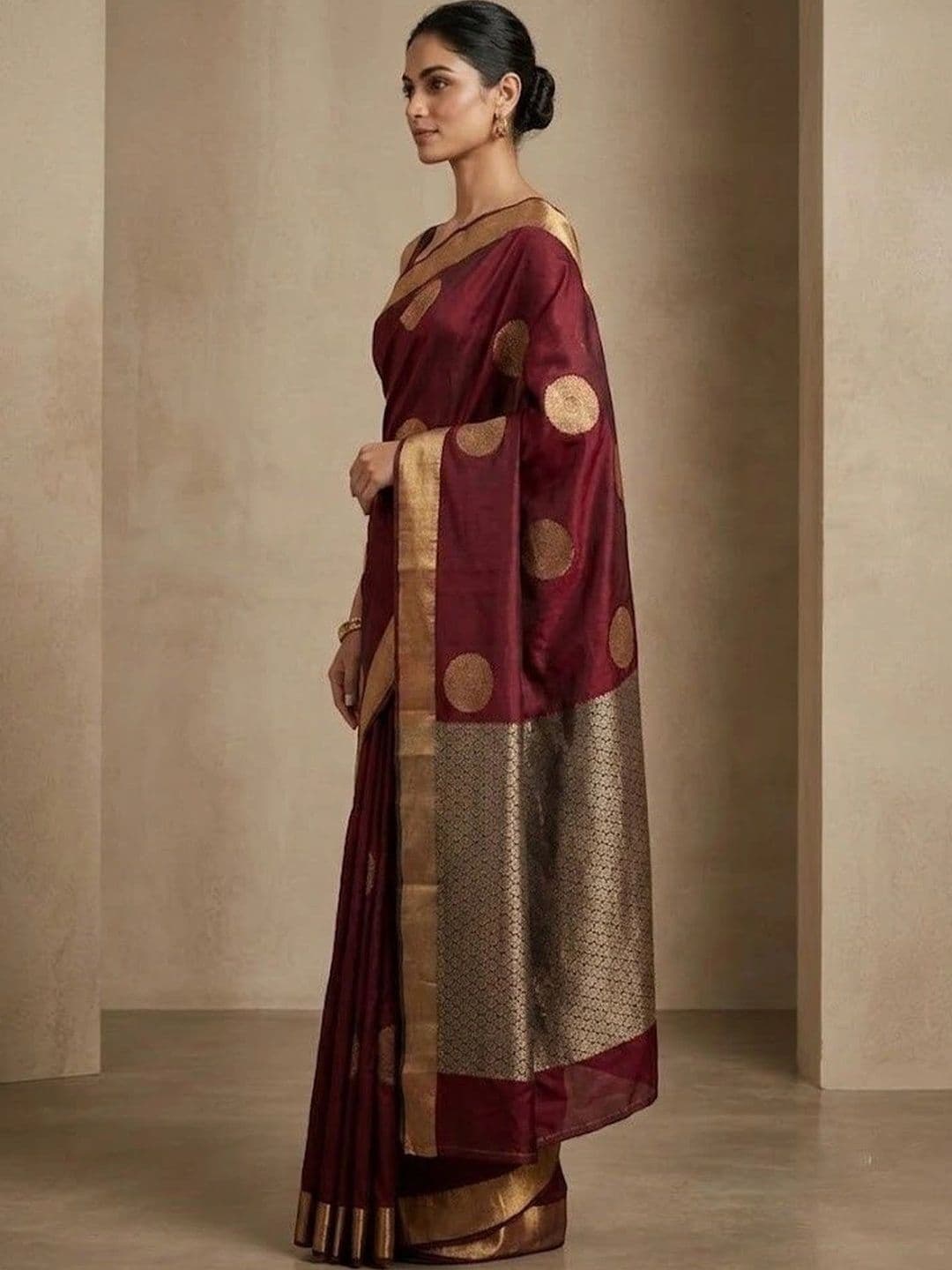 AwadhiCraft Woven Design Zari Art Silk Banarasi Saree thumbnail 2
