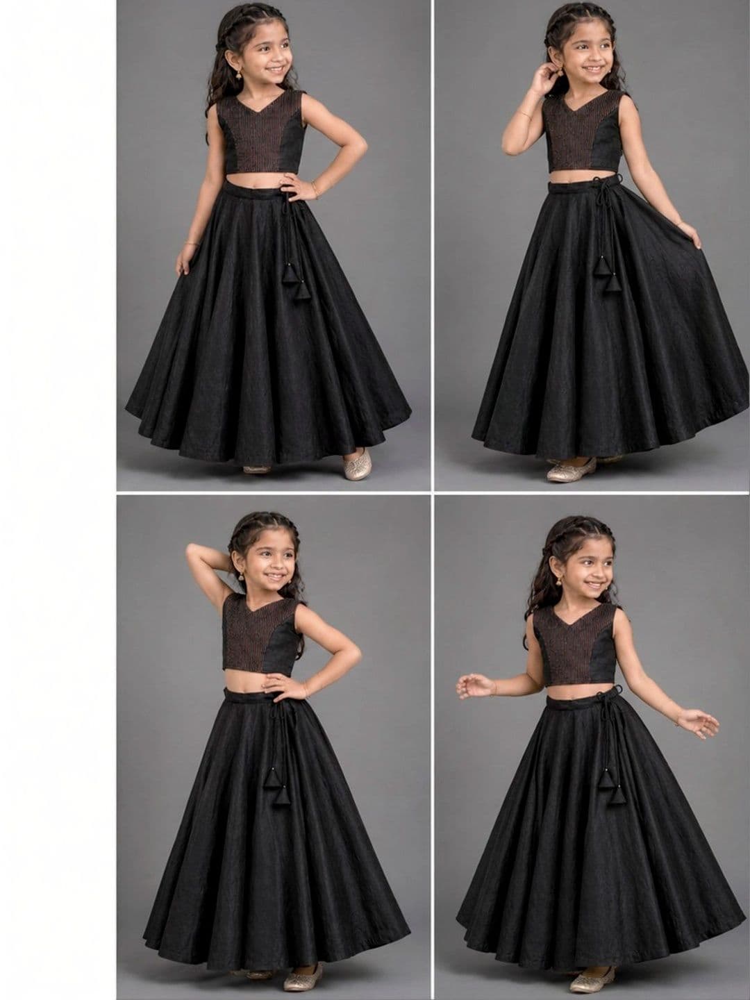 IRSIA Girls Embellished Sequinned Ready to Wear Lehenga & thumbnail 6