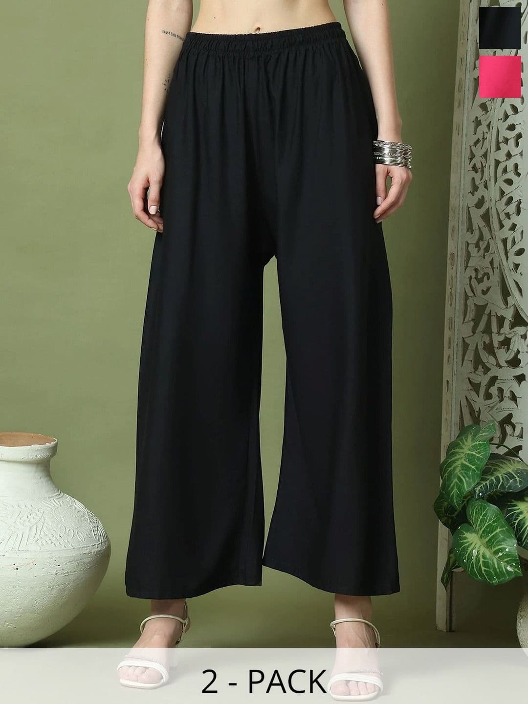 KALINI Women 2 Ethnic Palazzos - view 1