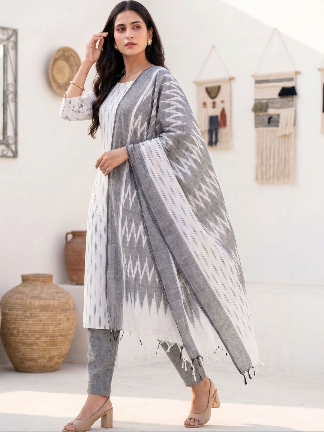 Mollika Printed Pure Cotton Unstitched Dress Material thumbnail 2