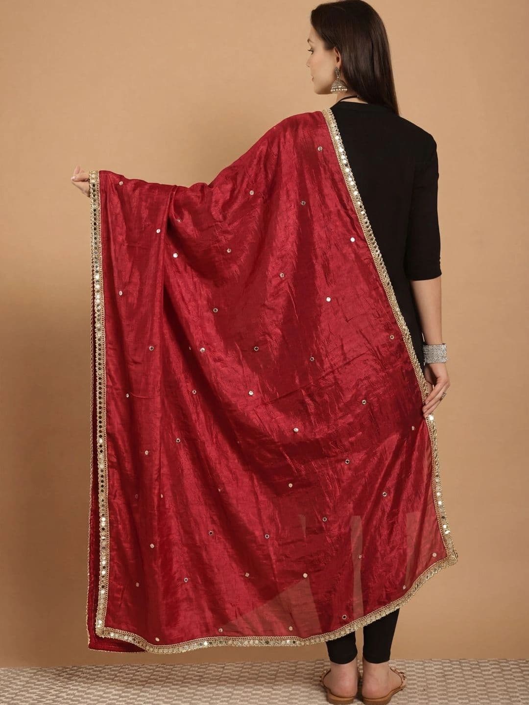KALINI Dupatta with Mirror Work thumbnail 2