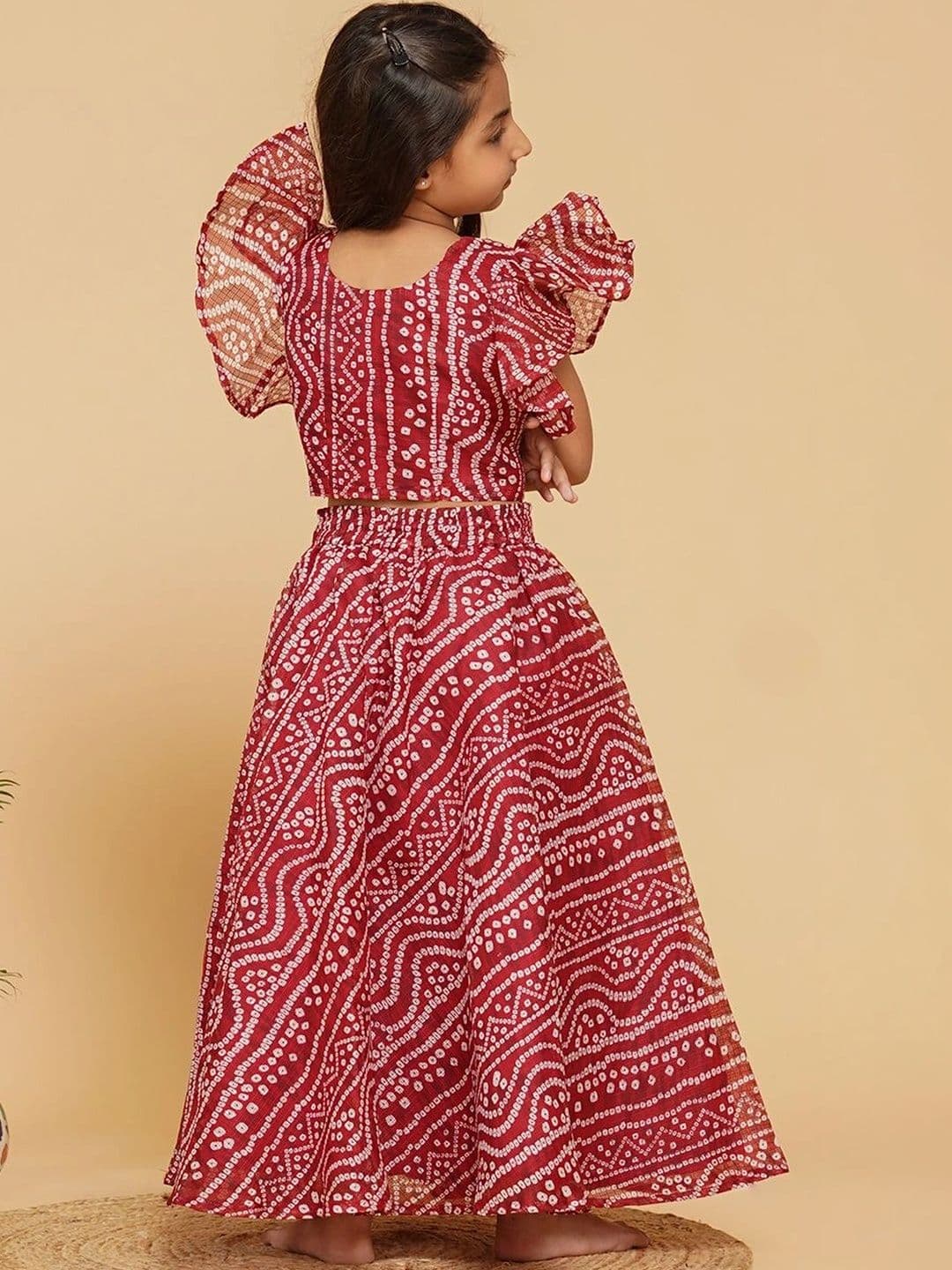 Laad Girls Printed Ready to Wear Lehenga & thumbnail 4