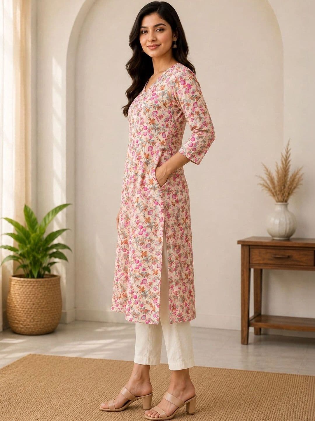 Anouk Women Floral Printed Floral Kurta thumbnail 5