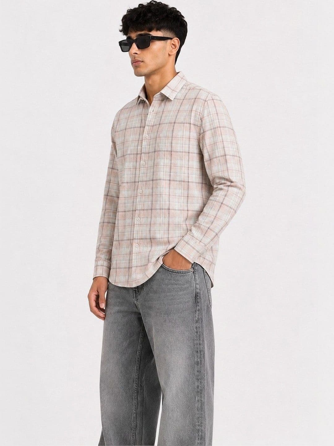 Yarndaze Men Tartan Checks Checked Casual Shirt thumbnail 4
