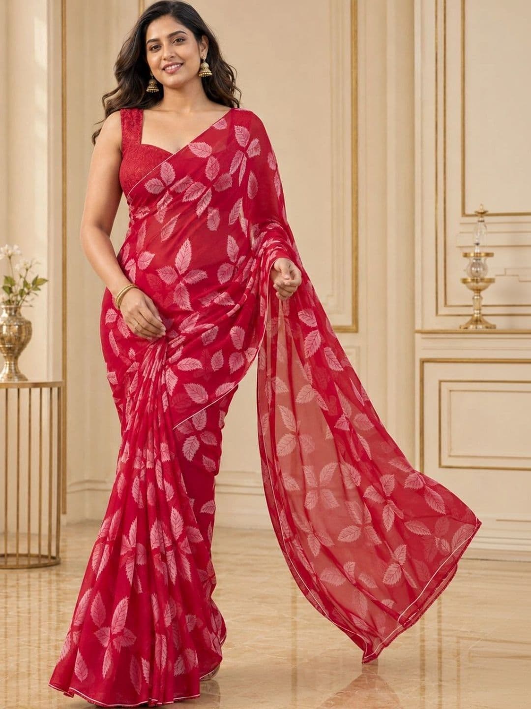 IKSHARA Pure Chiffon Saree - view 1