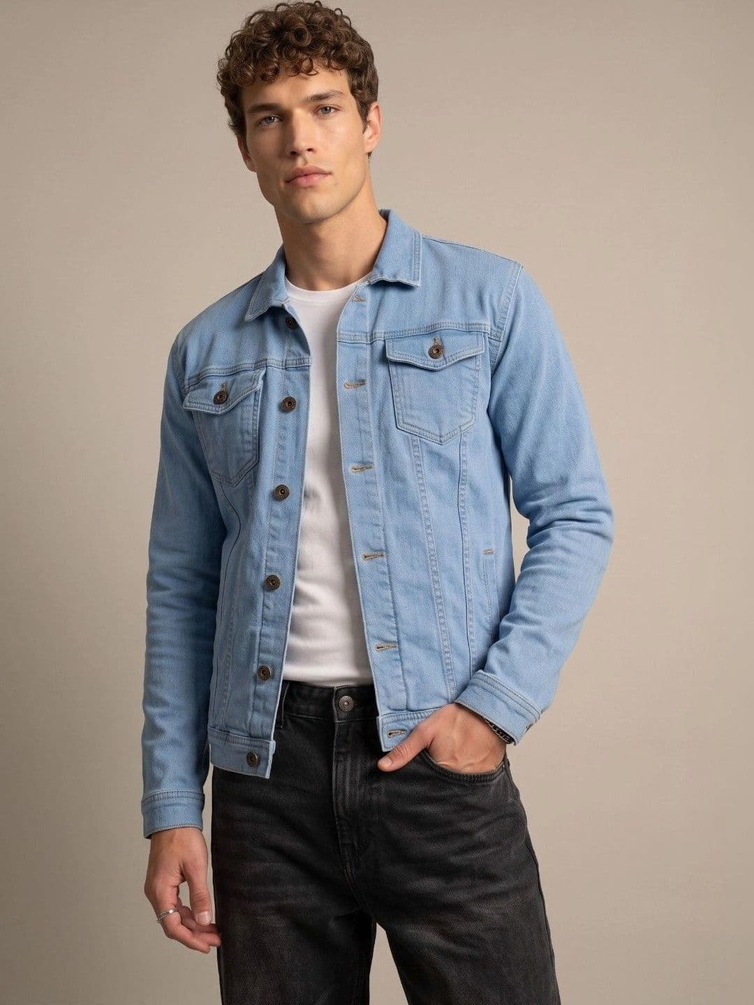 Kook N Keech Men Outdoor Denim Jacket - view 1