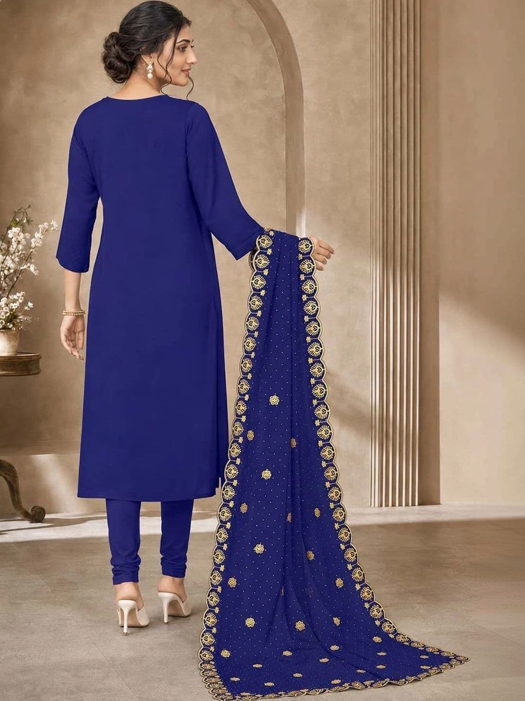 BHAIRAV TEX Embroidered Unstitched Dress Material thumbnail 2