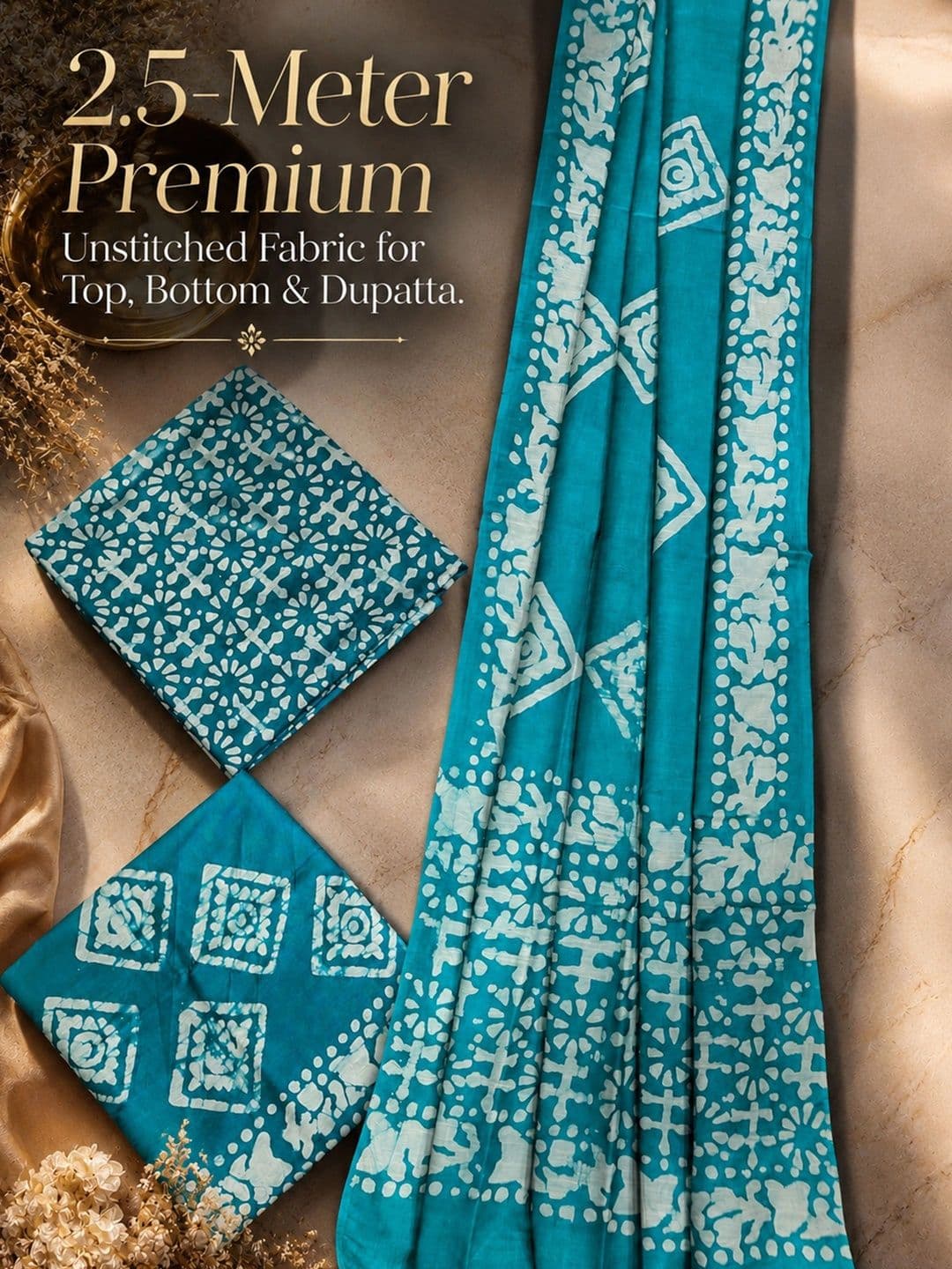 Mollika Printed Unstitched Dress Material thumbnail 5