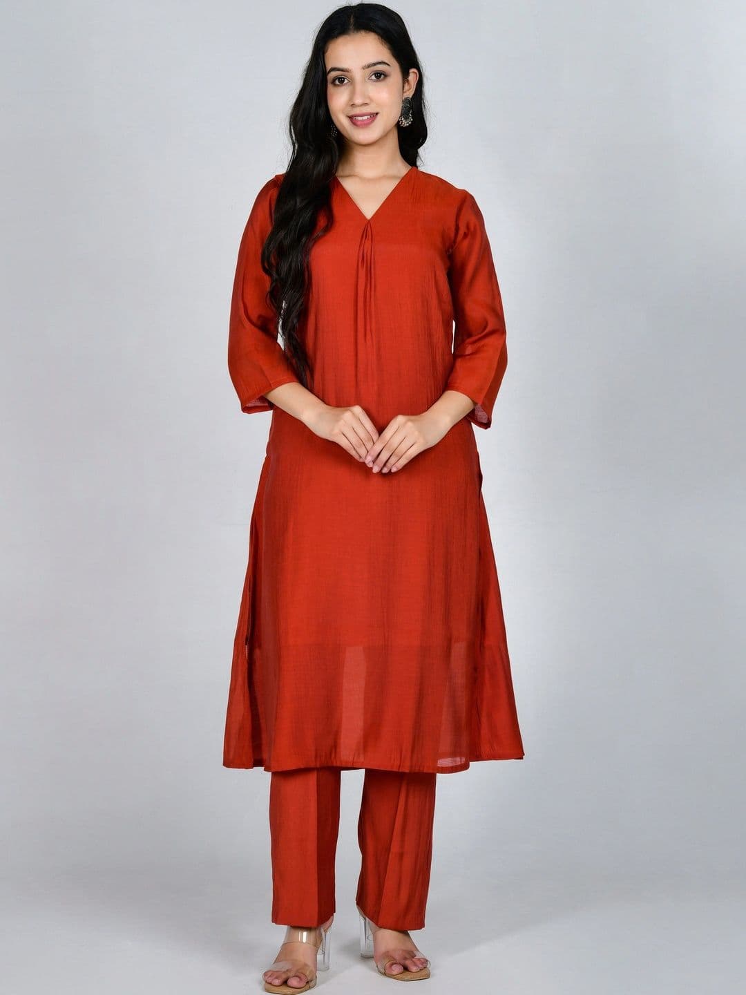 YOJINI Women Regular Kurta with Trousers & With Dupatta thumbnail 6