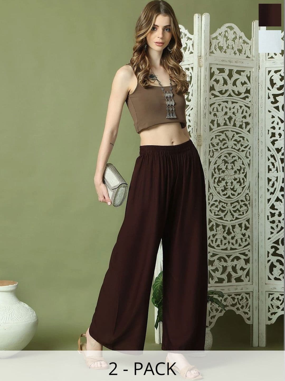 KALINI Women 2 Ethnic Palazzos - view 1