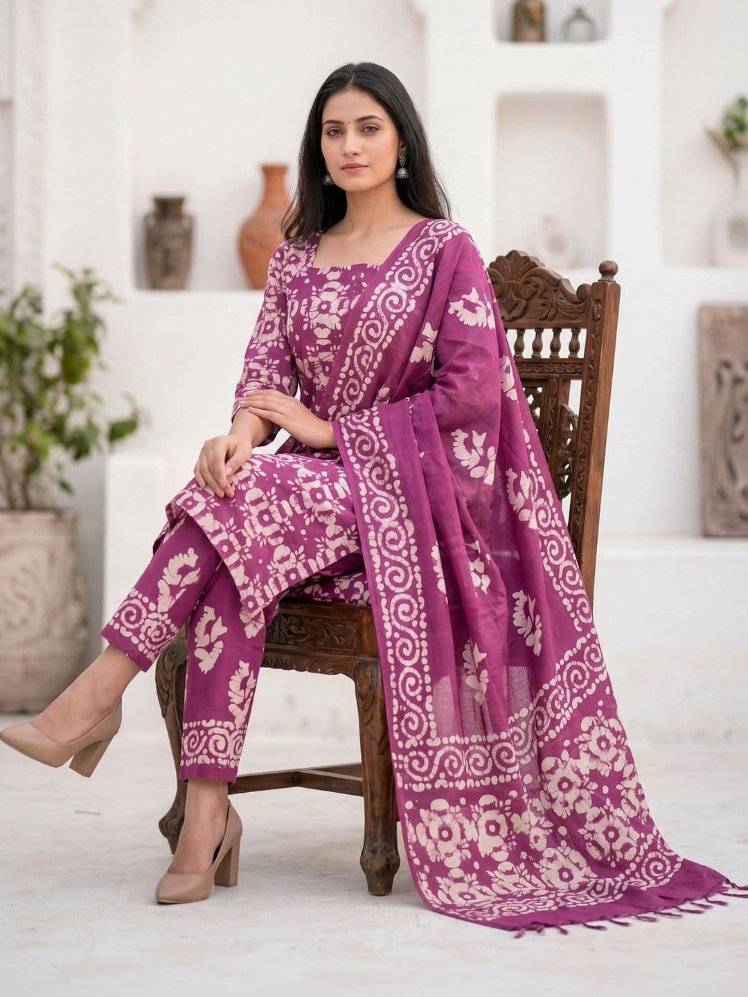 Mollika Printed Unstitched Dress Material thumbnail 3