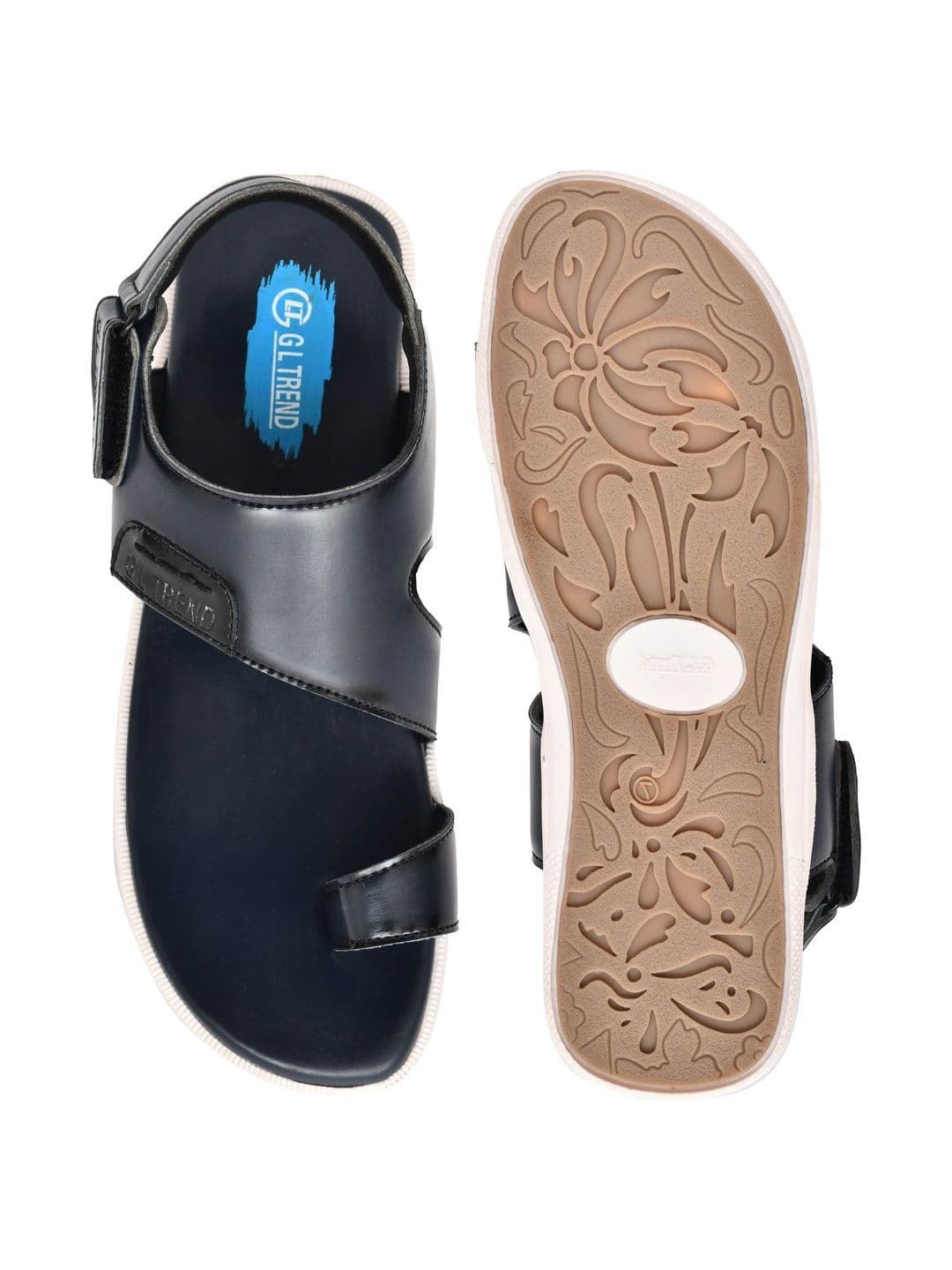 G L Trend Men's Blue Casual Comfort Open Toe Slip-On Sandals thumbnail 6
