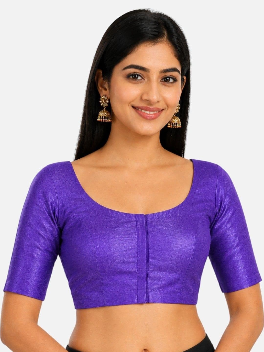 Biyu Silk Solid Saree Blouse - view 1