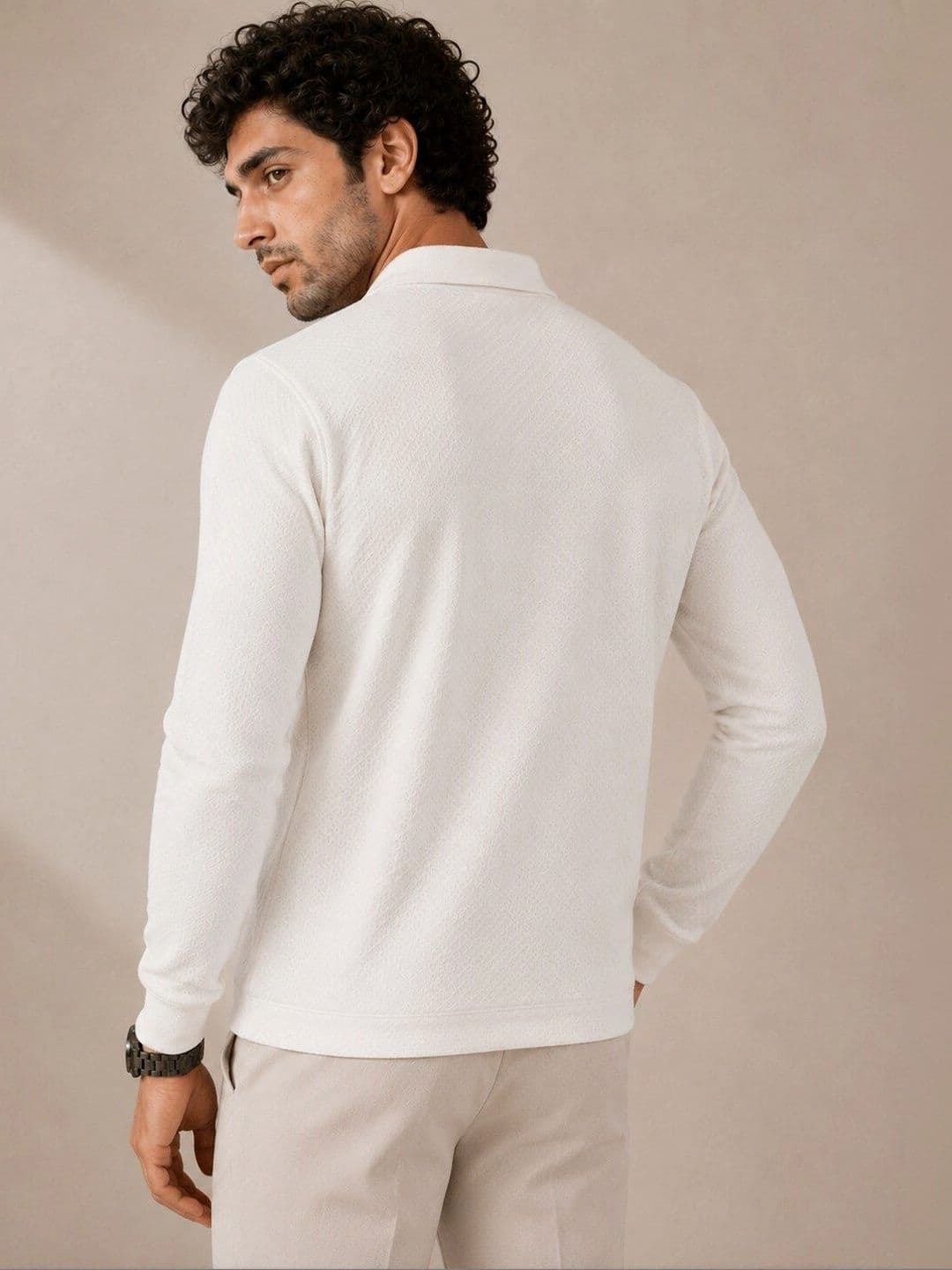 Monk Mode Men Brand Logo Polo Collar T-shirt thumbnail 4