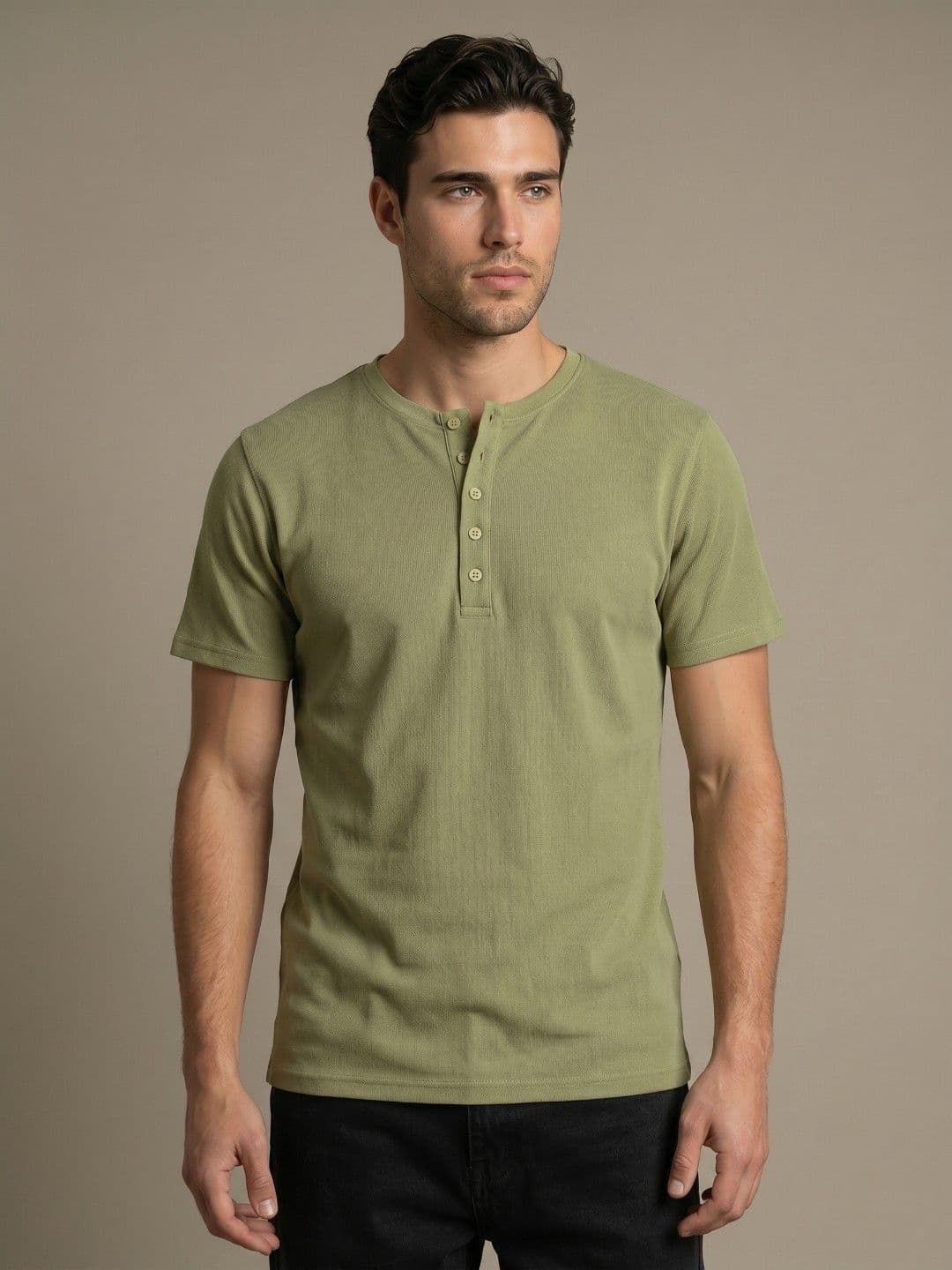glitchez Men Henley Neck T-shirt thumbnail 6