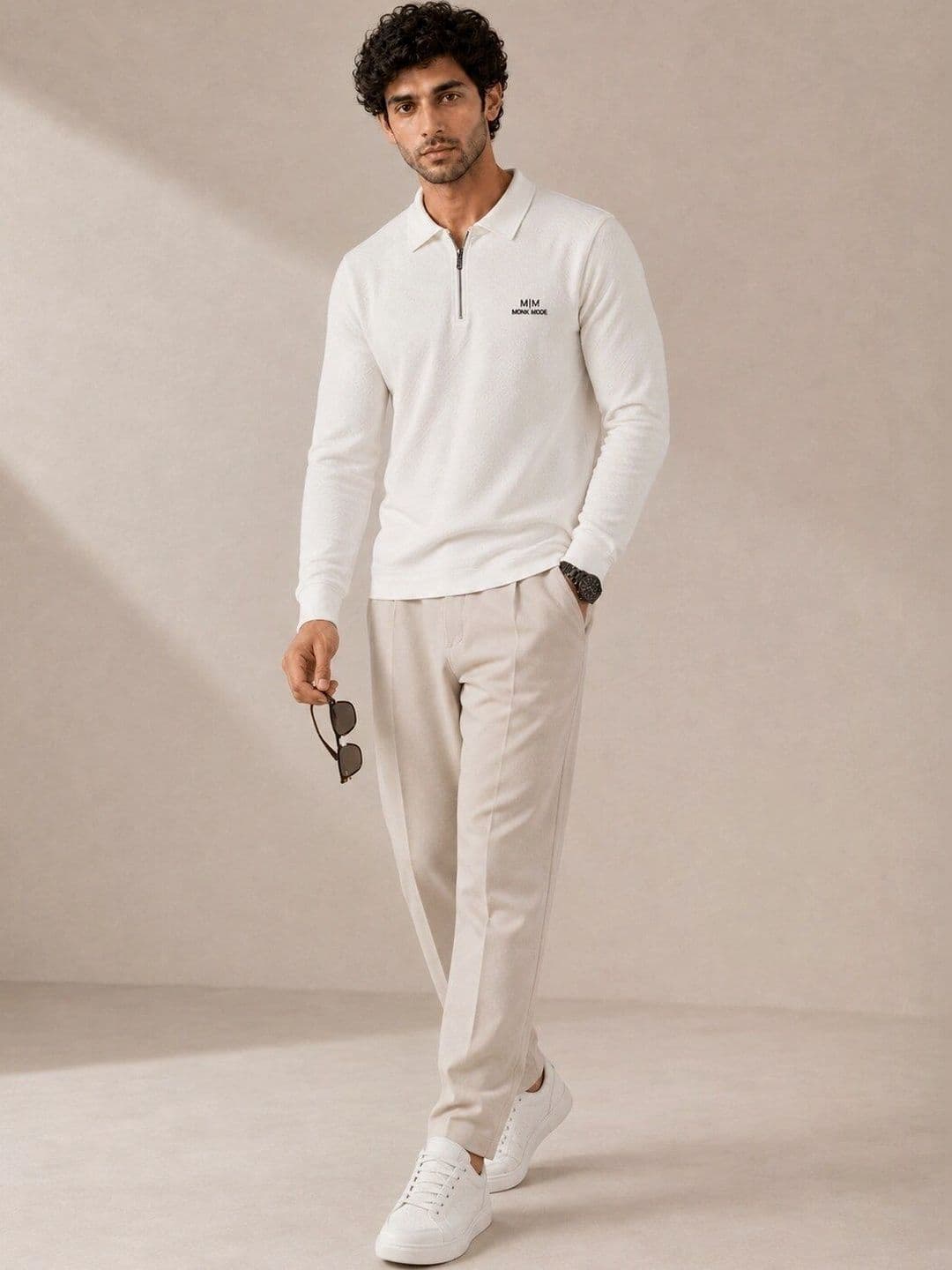 Monk Mode Men Brand Logo Polo Collar T-shirt thumbnail 3