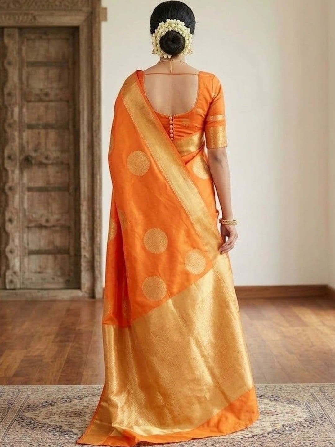 AJ FASHION PLUS Woven Design Zari Art Silk Banarasi Saree thumbnail 5