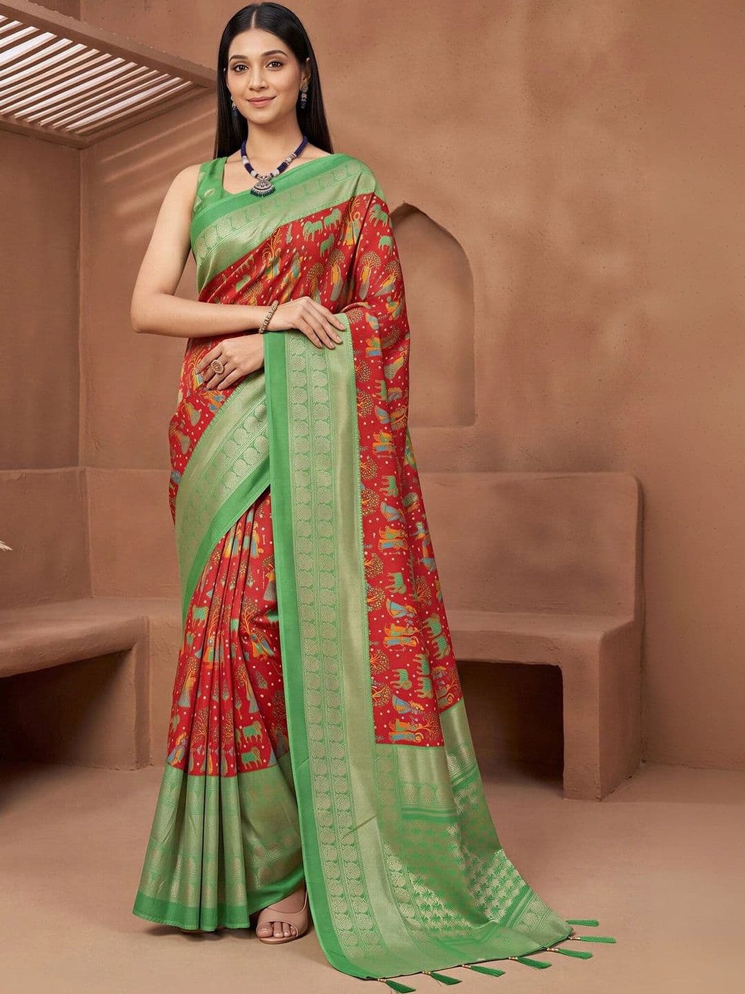 Anouk Woven Design Zari Designer Saree - view 1