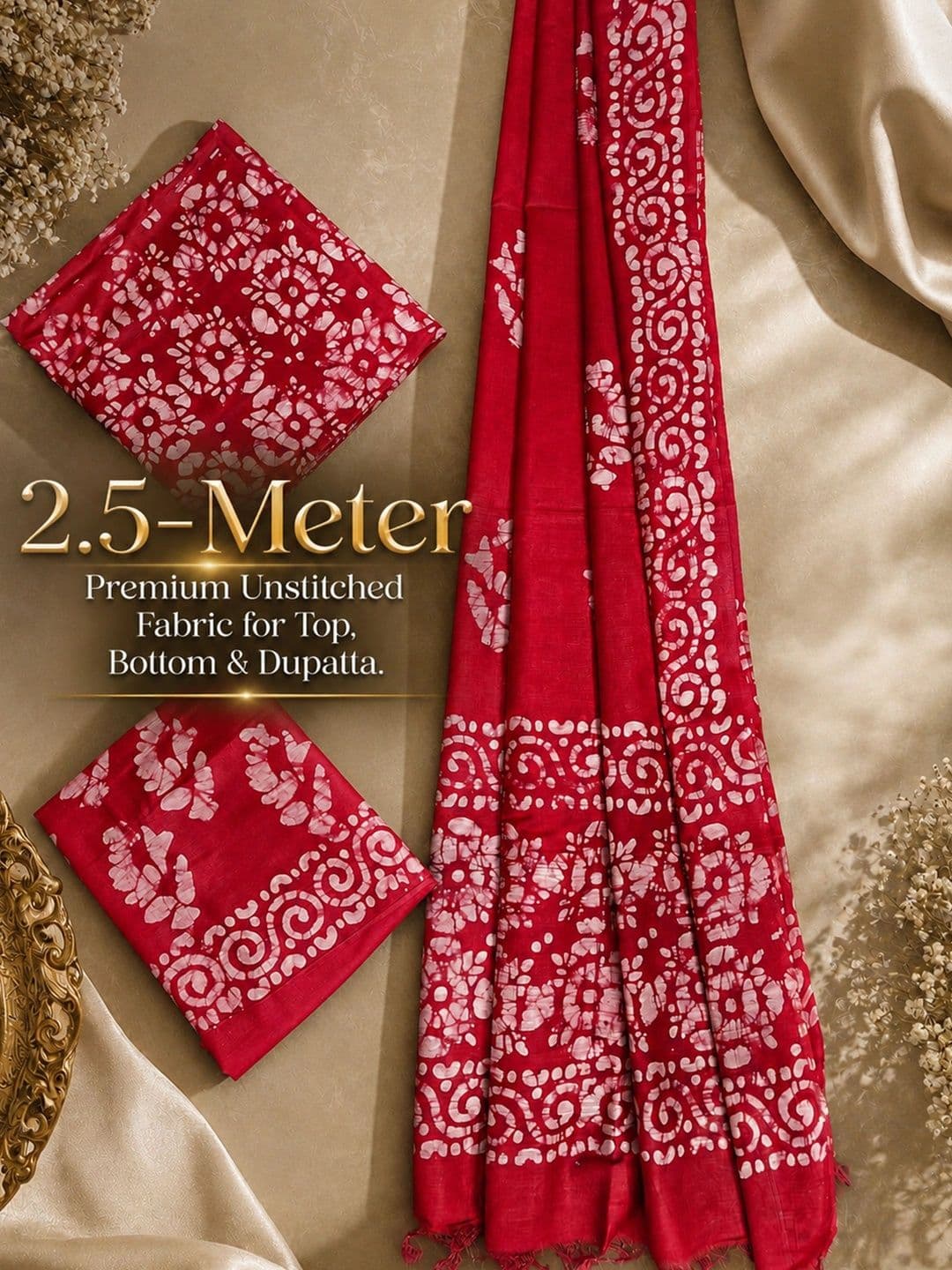 Mollika Printed Unstitched Dress Material thumbnail 3