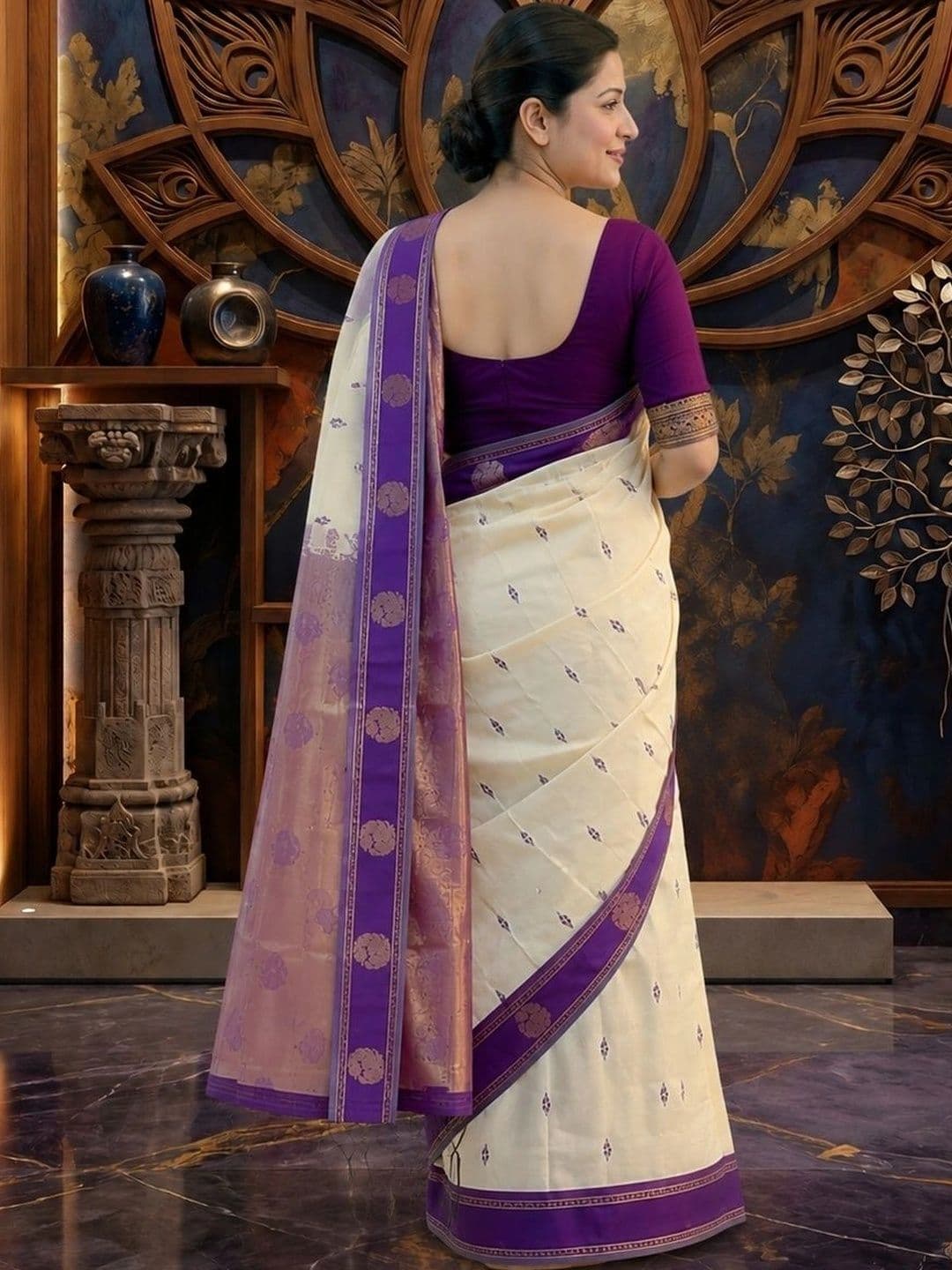 Ehaircare Zari Art Silk Banarasi Saree thumbnail 6