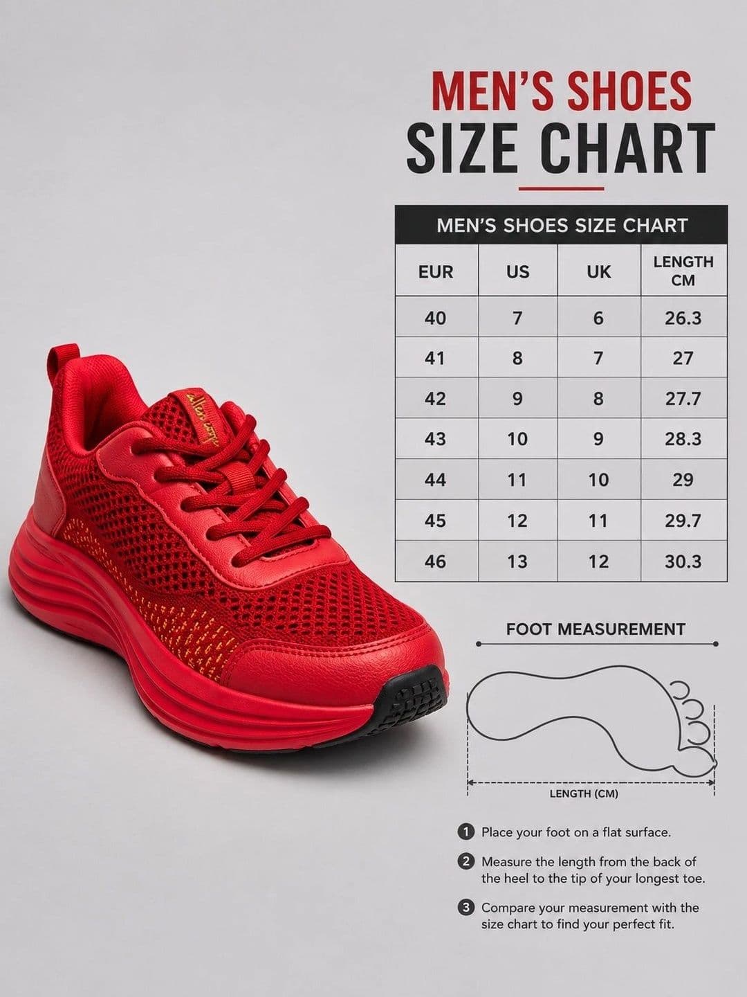Allen Cooper Men Mesh Training or Gym Non-Marking Shoes thumbnail 5