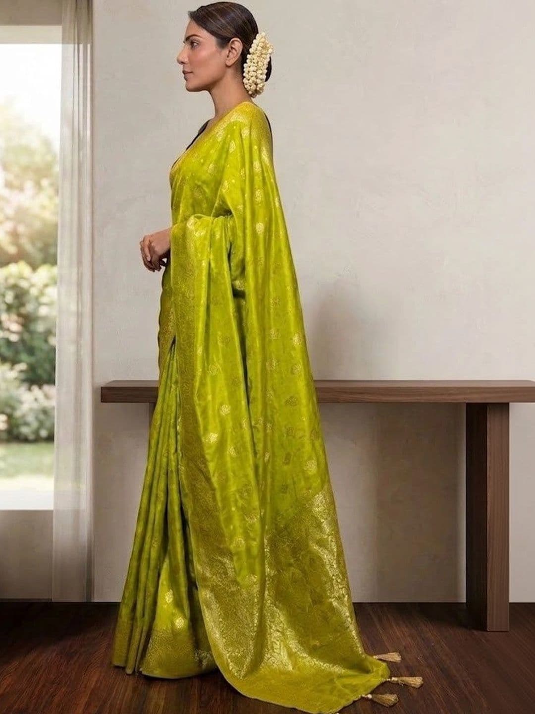 AwadhiCraft Woven Design Zari Art Silk Banarasi Saree thumbnail 2