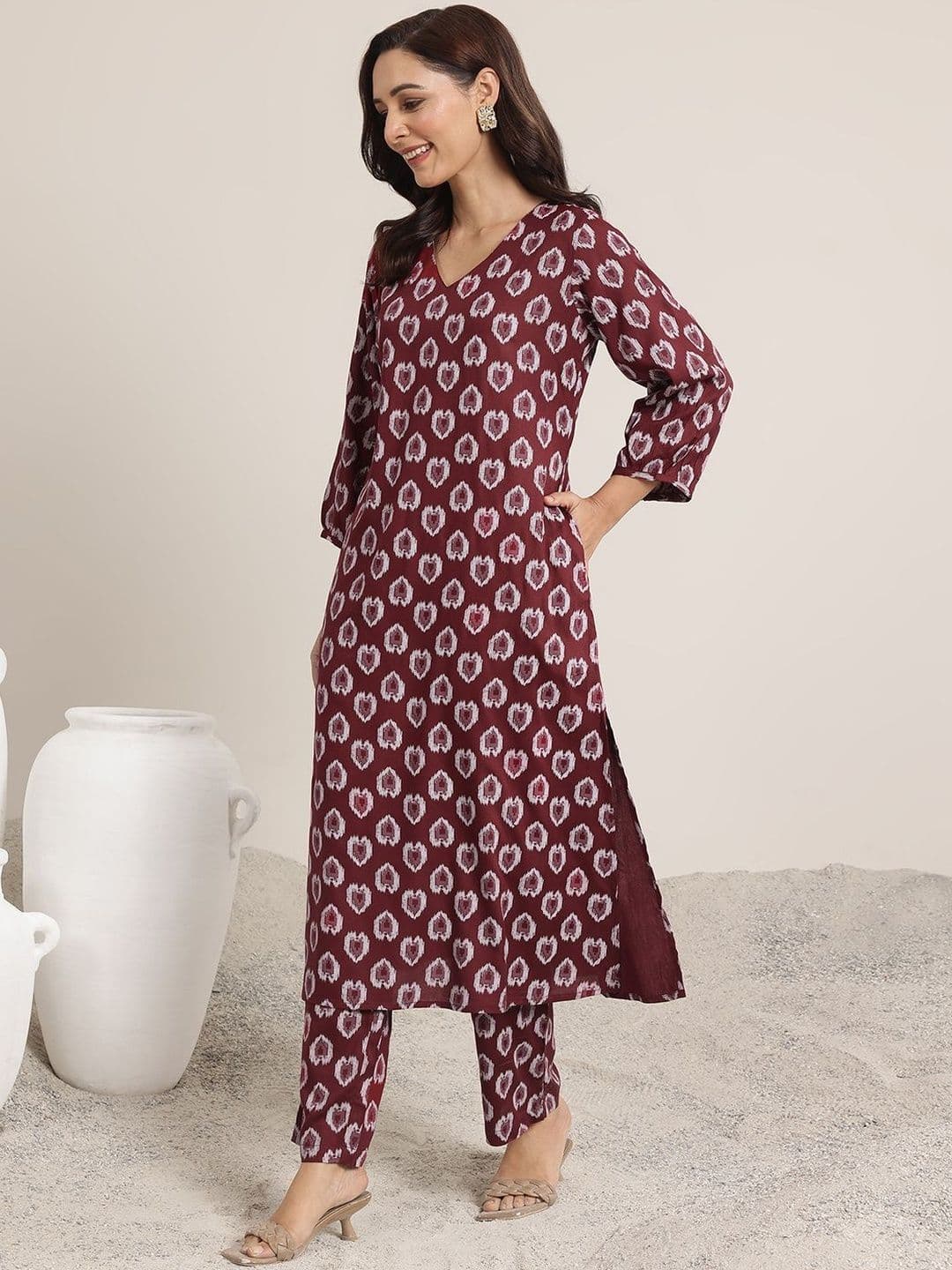 Libas Women Ethnic Motifs Printed Regular Kurta with Trousers thumbnail 7