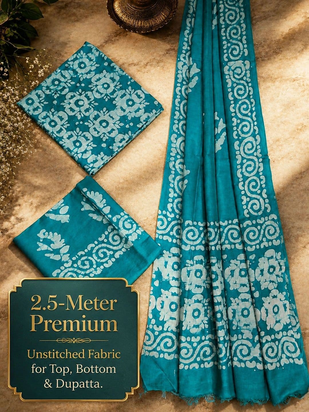 Mollika Printed Unstitched Dress Material thumbnail 2