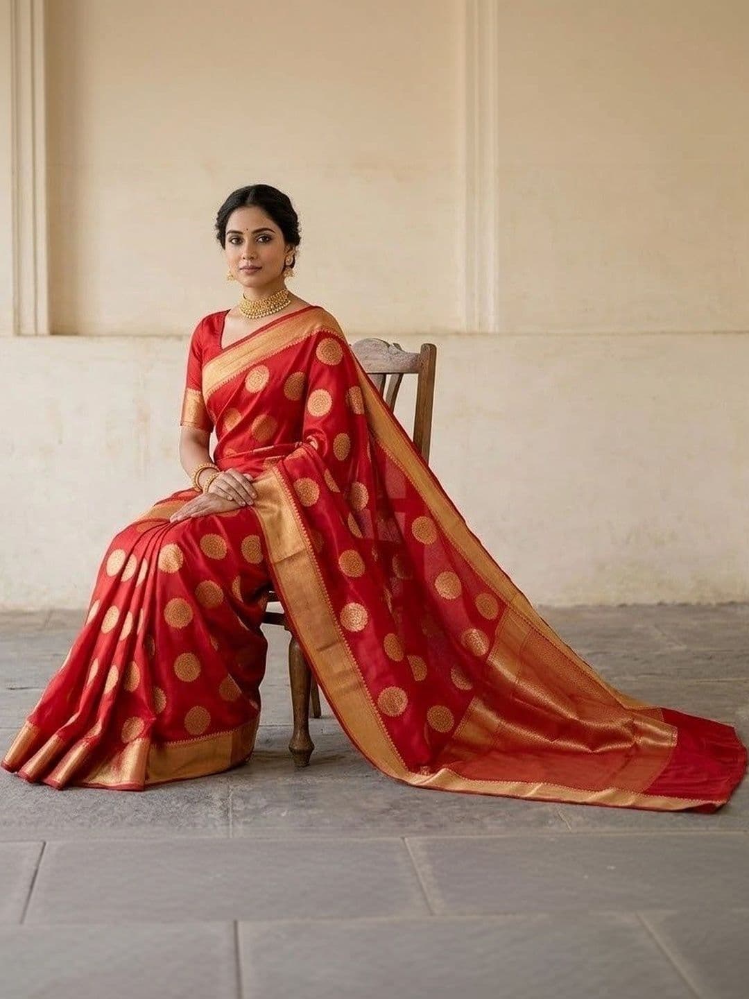 FINFOL Woven Design Zari Art Silk Banarasi Saree thumbnail 3