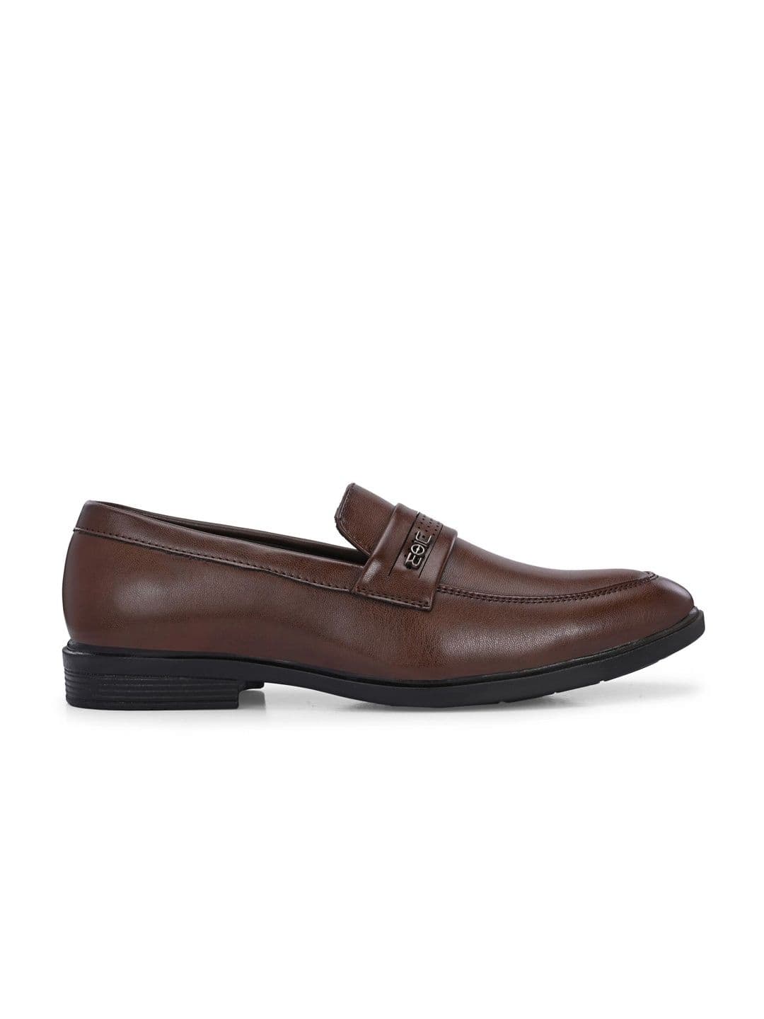 Azzaro Black Synthetic Leather Round Toe Slip-On Formal Loafers thumbnail 3
