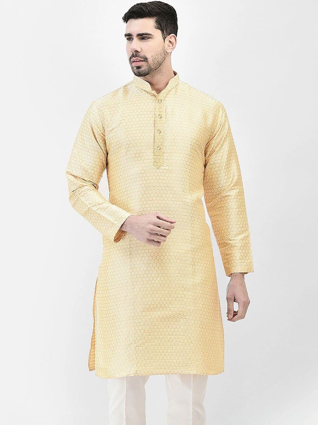 SG LEMAN Men Jacquard Kurta - view 1