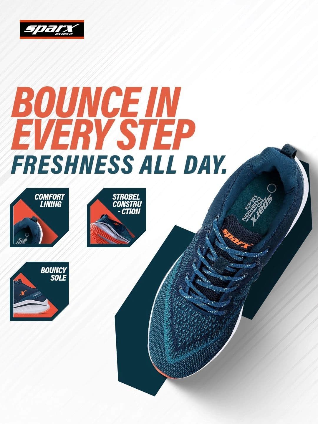 Sparx Men Mesh Sports Non-Marking Shoes thumbnail 4