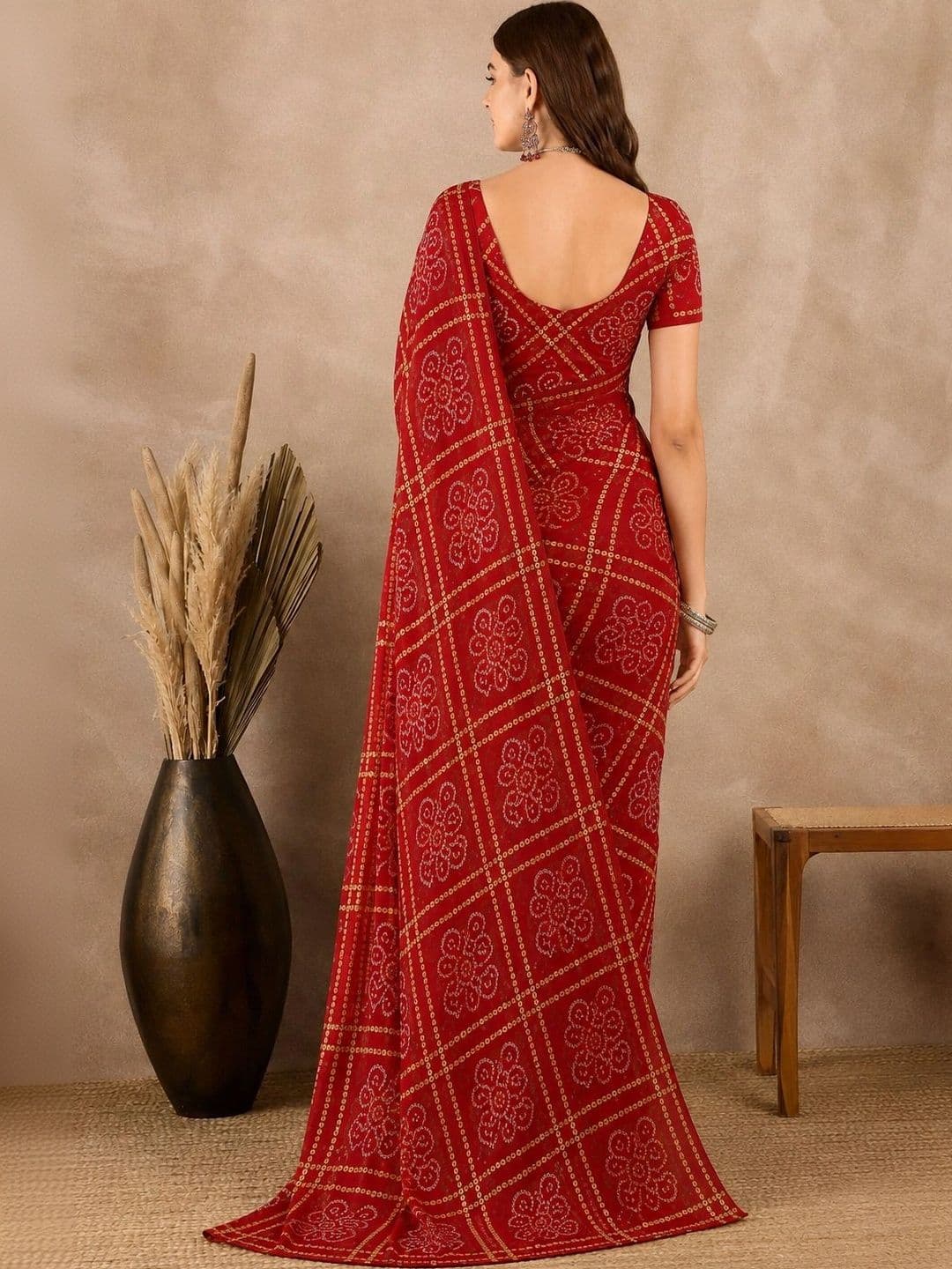 Sanwariya Silk Bandhani Pure Georgette Saree thumbnail 4
