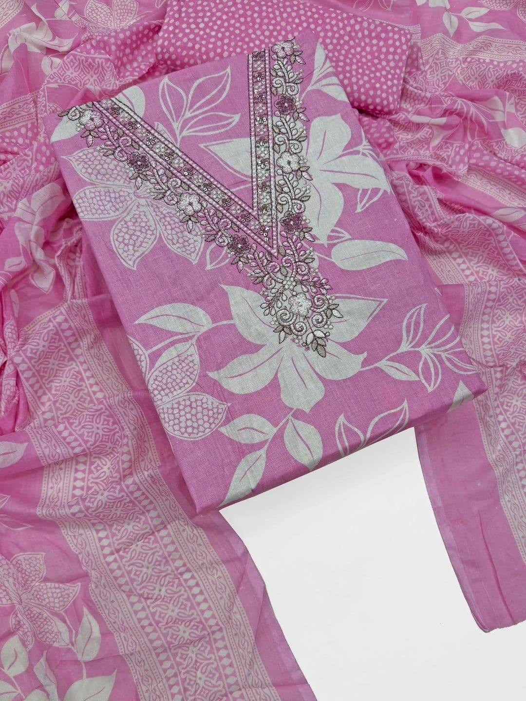 CLEMIRA Printed Pure Cotton Unstitched Dress Material thumbnail 4