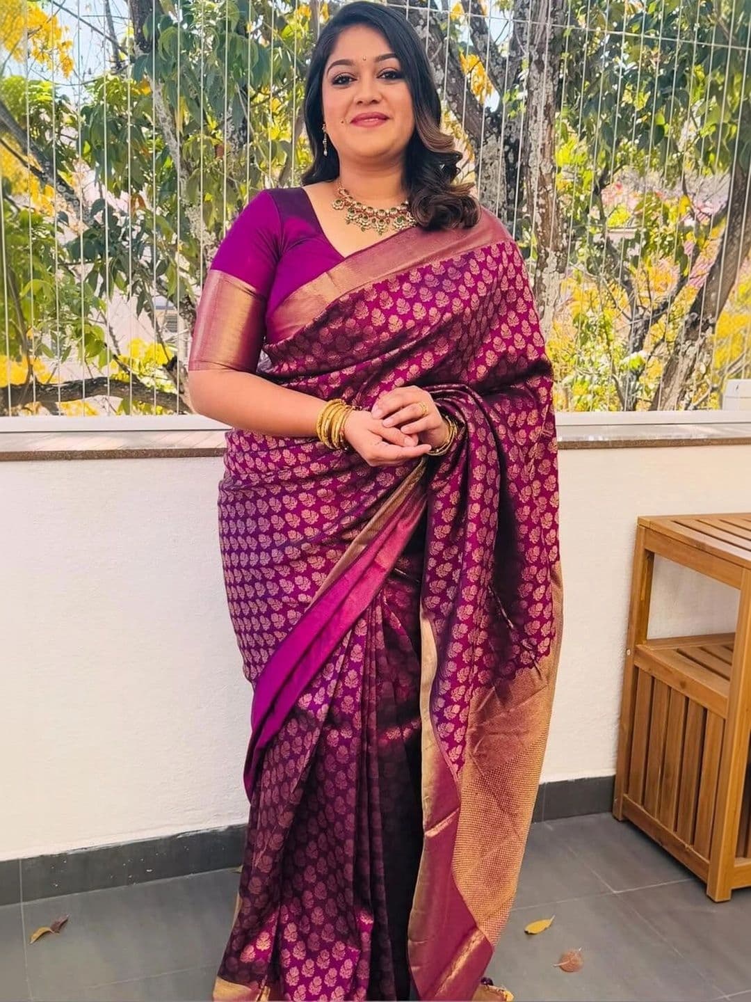 VS MALL Ethnic Motifs Zari Banarasi Saree - view 1