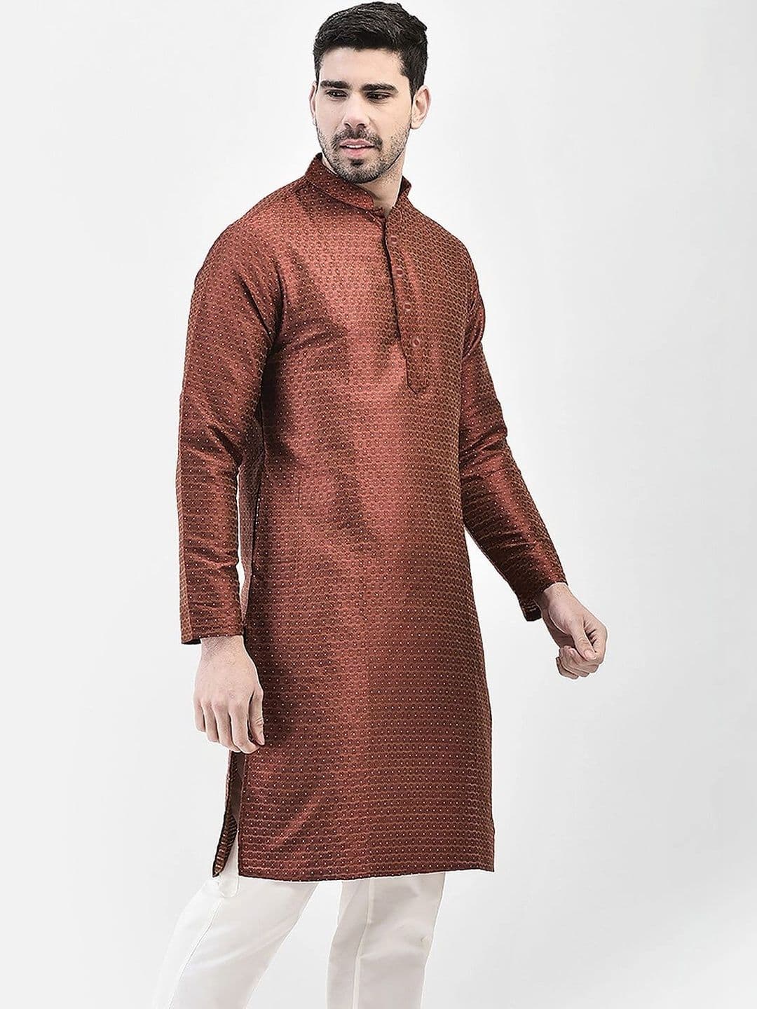 SG LEMAN Men Jacquard Kurta thumbnail 2