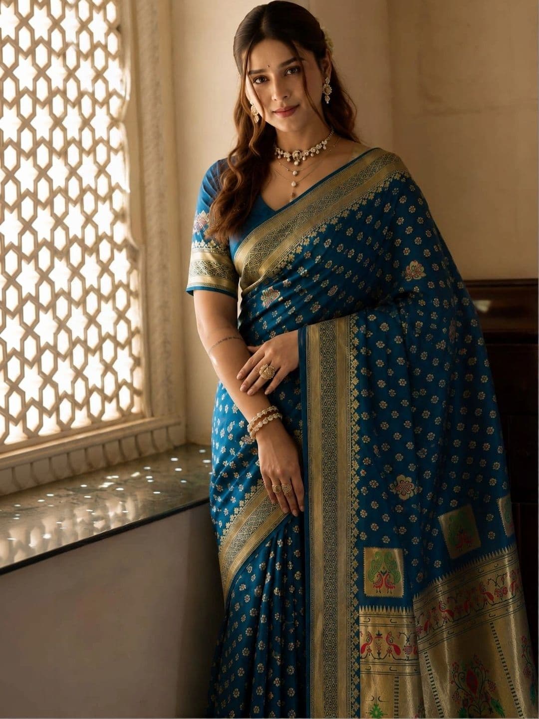 vastranagari Woven Design Zari Art Silk Designer Banarasi Saree - view 1
