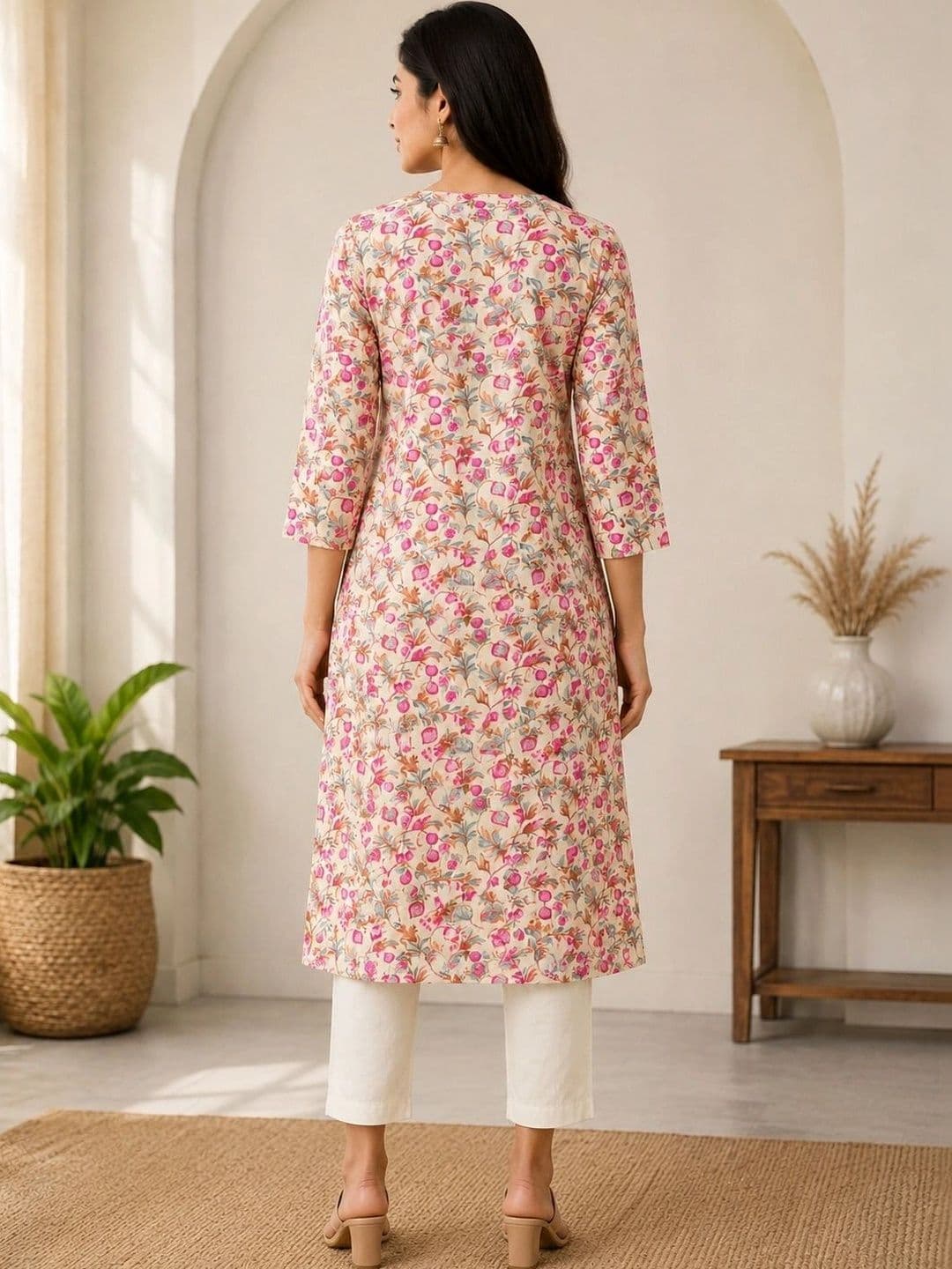 Anouk Women Floral Printed Floral Kurta thumbnail 3