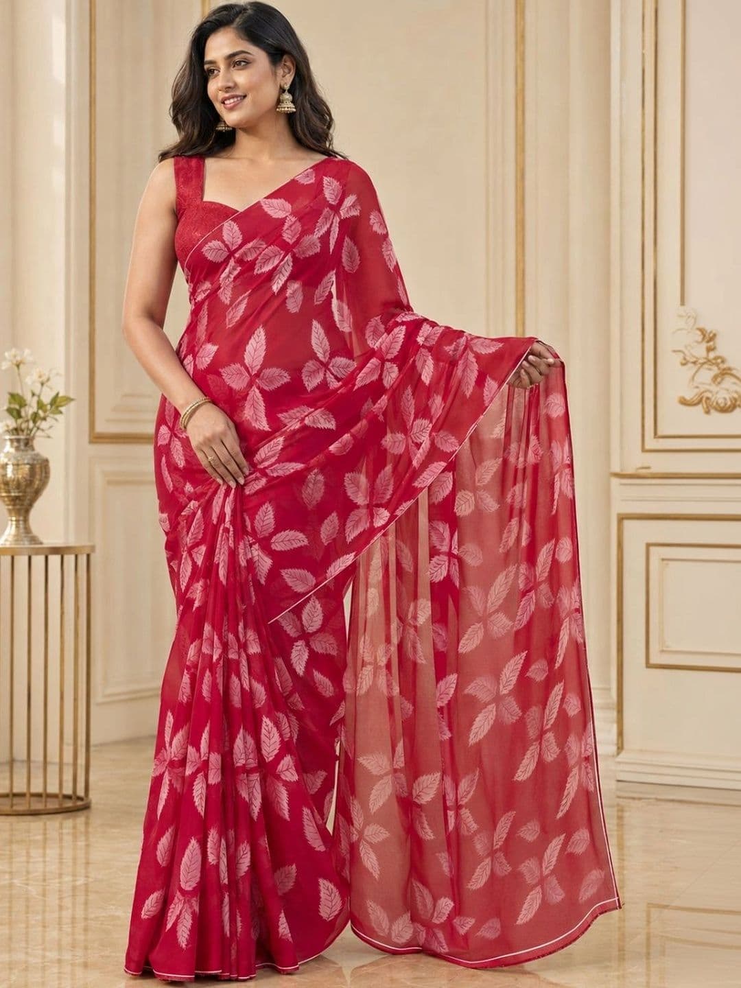 IKSHARA Pure Chiffon Saree thumbnail 3