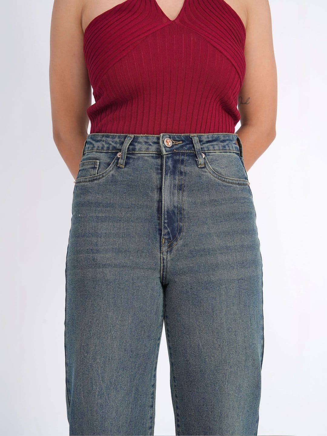 Defrost Jeans Women Wide Leg High-Rise Stretchable Jeans thumbnail 4