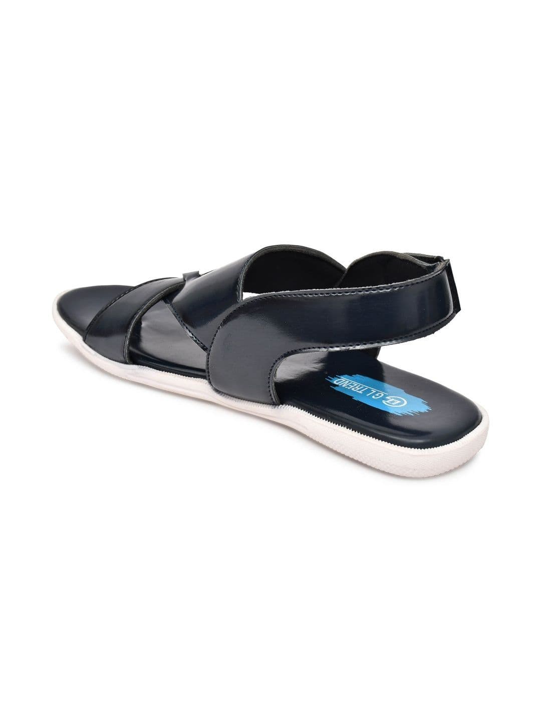 G L Trend Men Leather Comfort Casual Velcro Blue Sandals thumbnail 5