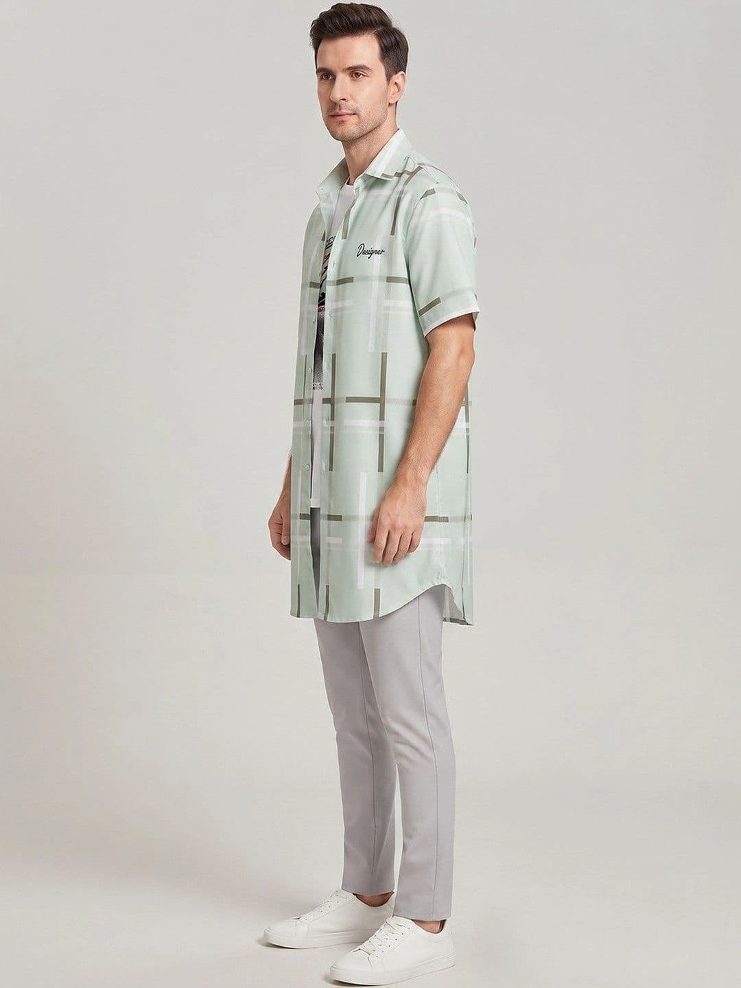 Suo Men Printed Casual Shirt thumbnail 2