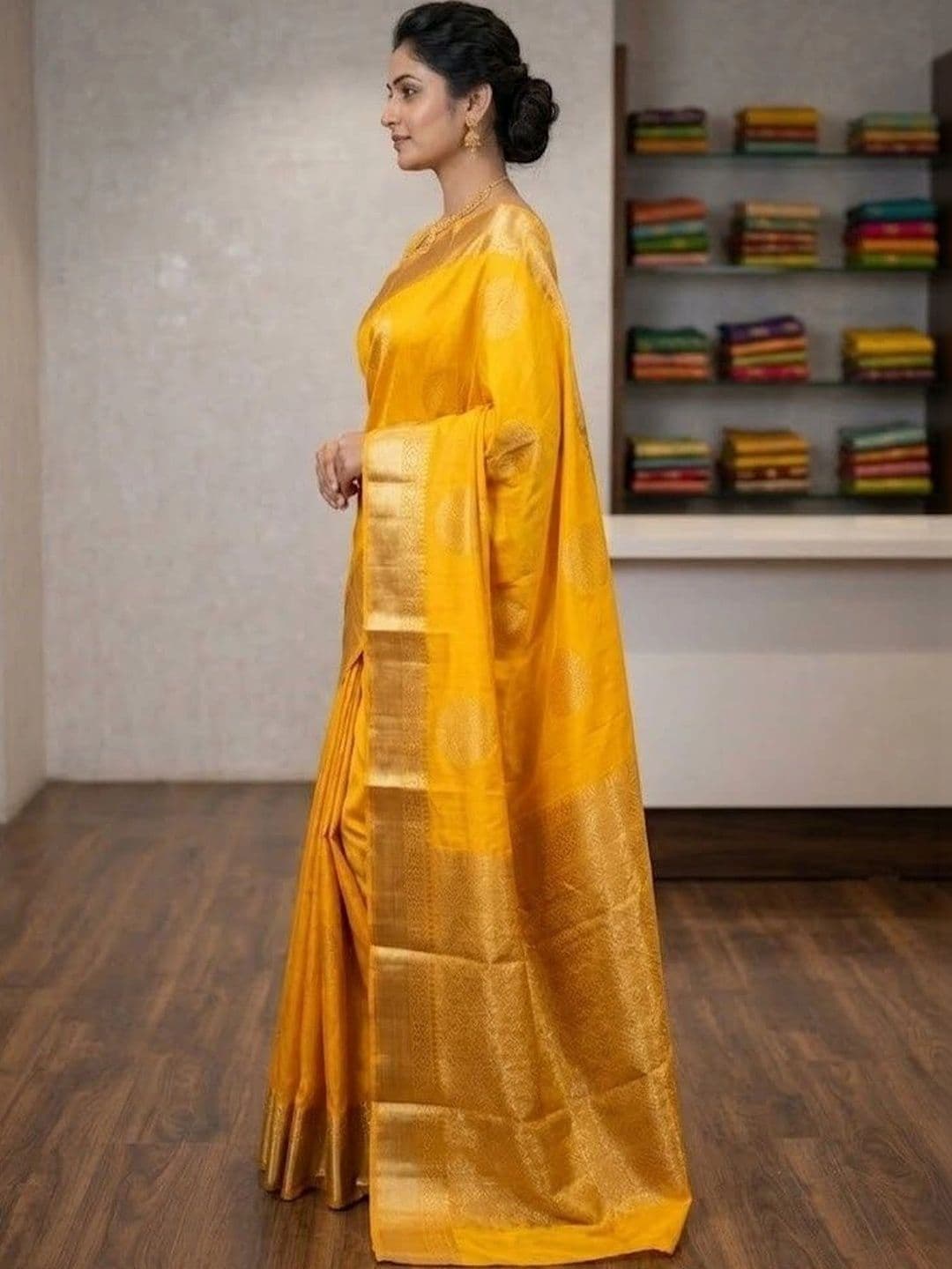 FASHIONIZO Woven Design Zari Art Silk Banarasi Saree thumbnail 5