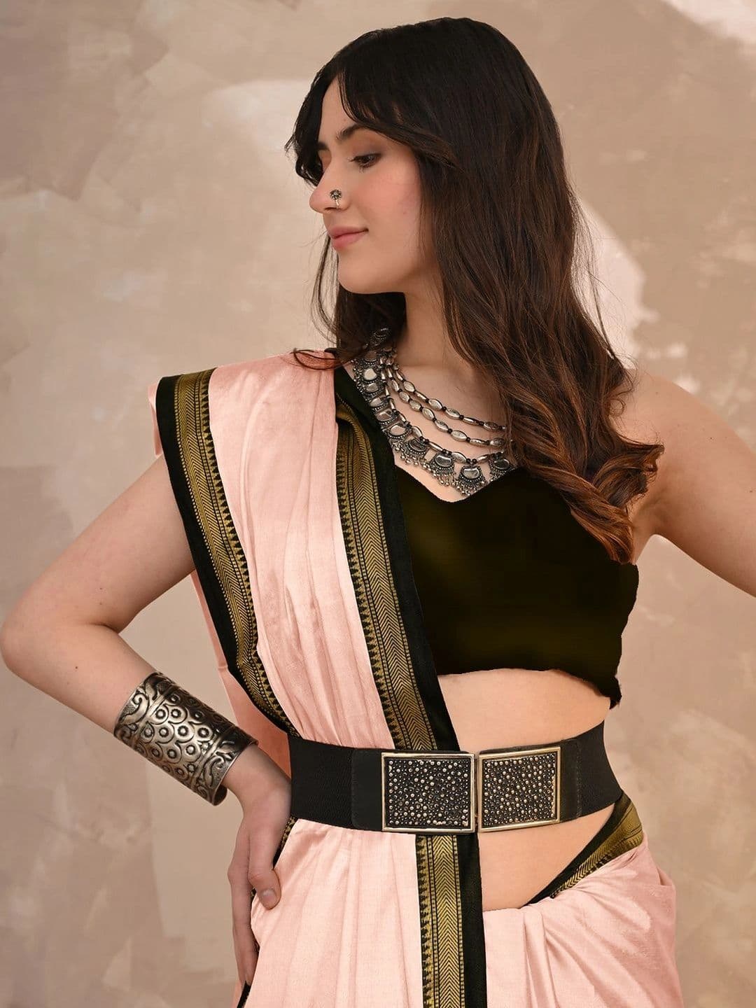 KALINI KALIN WomenI Striped Zari Designer Gadwal Saree thumbnail 6