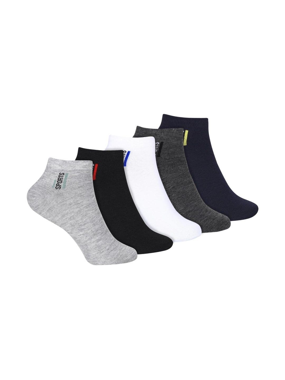 SHOPCASH Men Pack of 5 Cotton Assorted Ankle Length Socks - view 1
