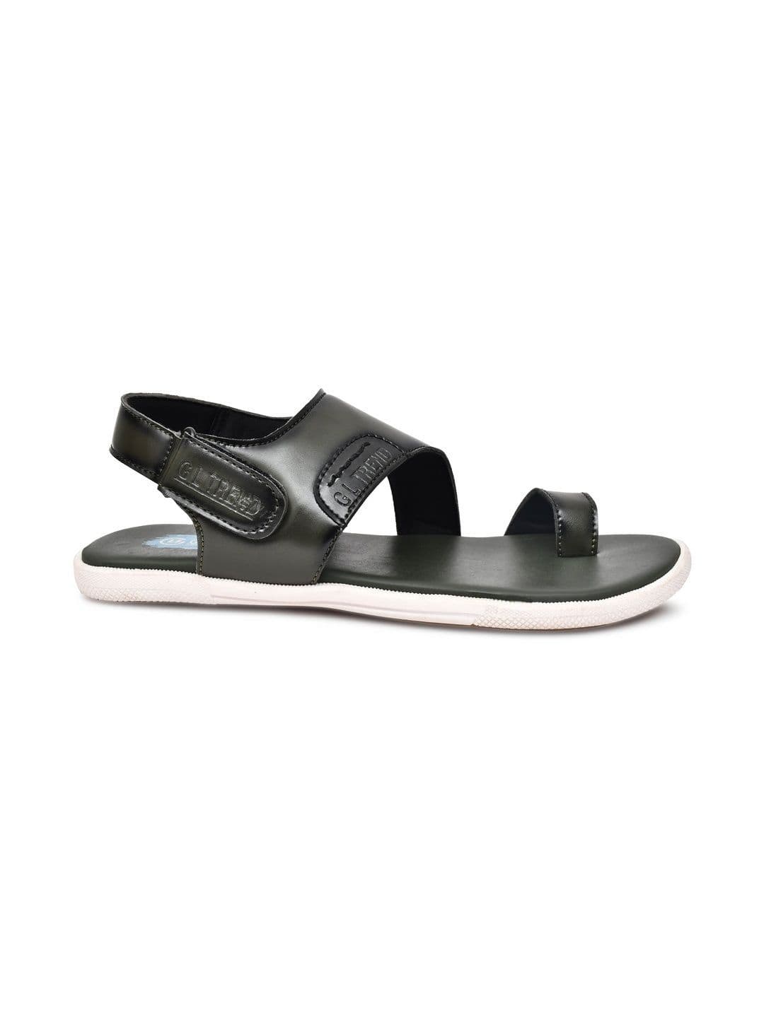 G L Trend Men's Olive Casual Comfort Open Toe Slip-On Sandals thumbnail 6