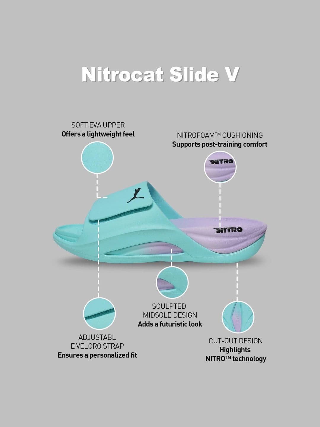 Puma x HYROX NITROcat Slides thumbnail 2