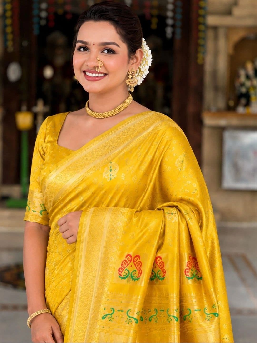 Veera Collection Woven Design Zari Art Silk Designer Banarasi Saree thumbnail 2